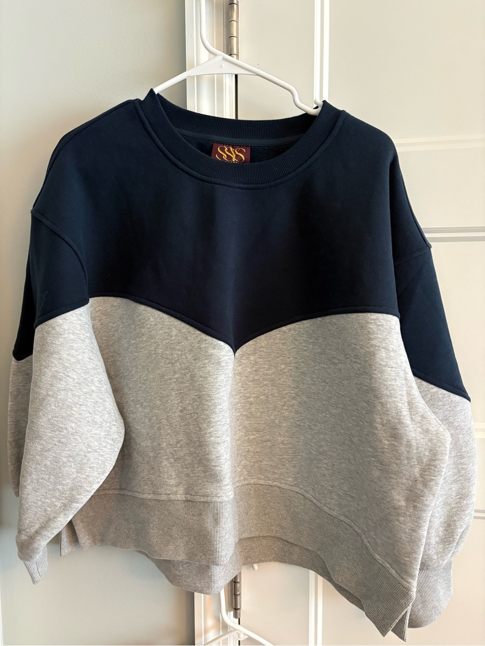 SSYS the Label Navy and Heather Gray Sweatshirt - Picture 3 of 4